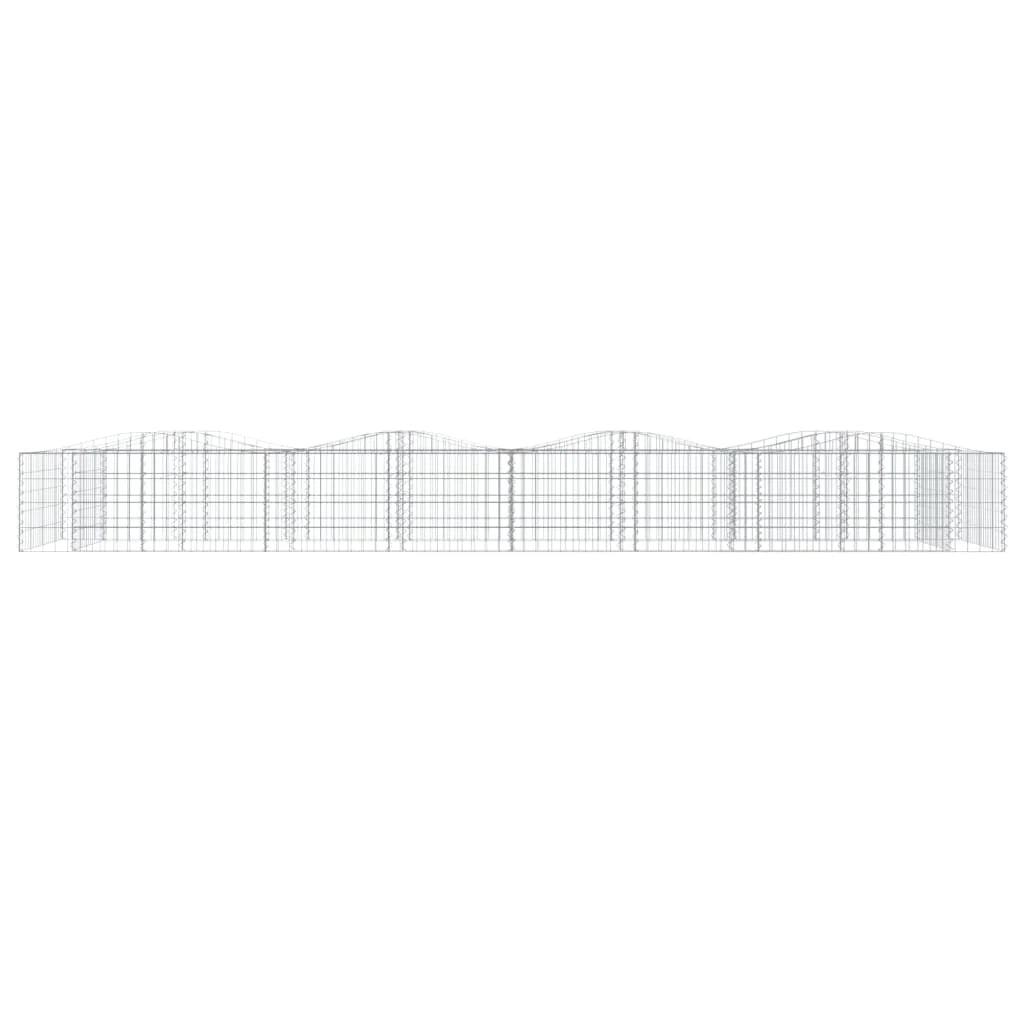 Gabbione rialzato ad arco 600 x 100 x 50 cm ferro zincato argento 02_0039938