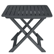 Set da Bistrot 3 pz | Set Salotto da Giardino Pieghevole in Plastica Antracite