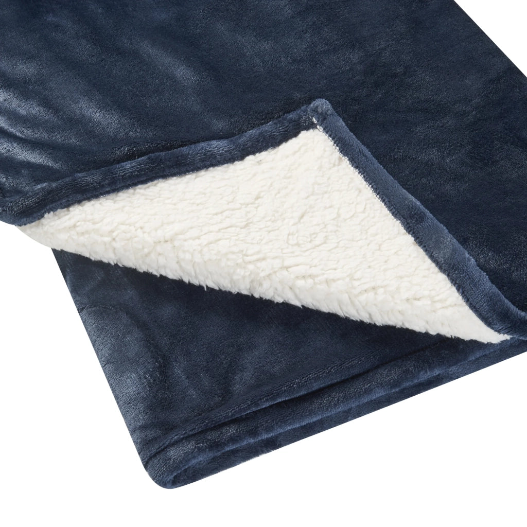 Coperta elettrica riscaldata 120 watt camera da letto 200 x 150 cm blu scuro 03_0009334