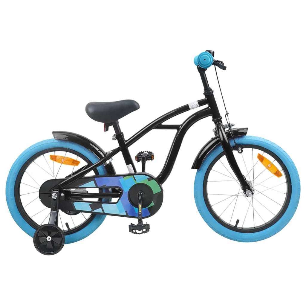 Bicicletta per Bambini 16 Pollici per bambini di 4-6 anni Nero 42009317
