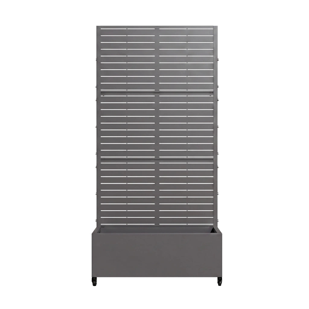 Fioriera con Spalliera Nodepp in Acciaio 190 x 82 x 38 cm - Grigio Antracite casa.pro