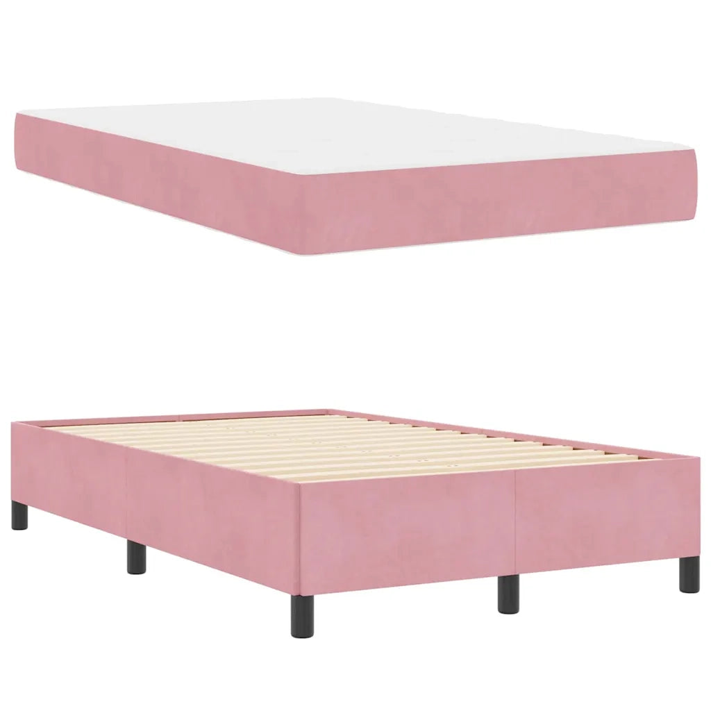 Struttura del letto con materasso-Giroletto Rosa 120 x 190 cm Tessuto 173389