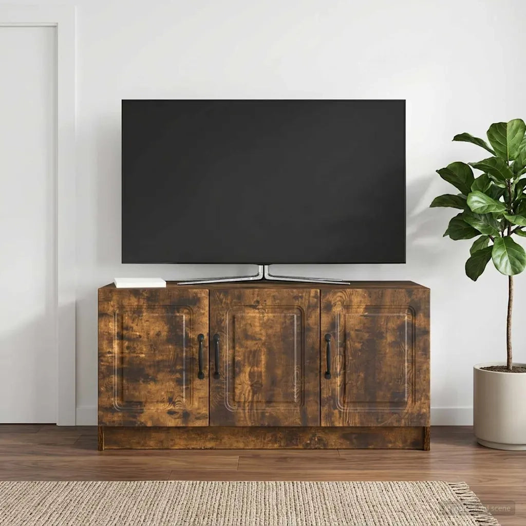 Mobile TV Rovere Fumo 99 x 34,5 x 47 cm Legno ingegnerizzato 895870