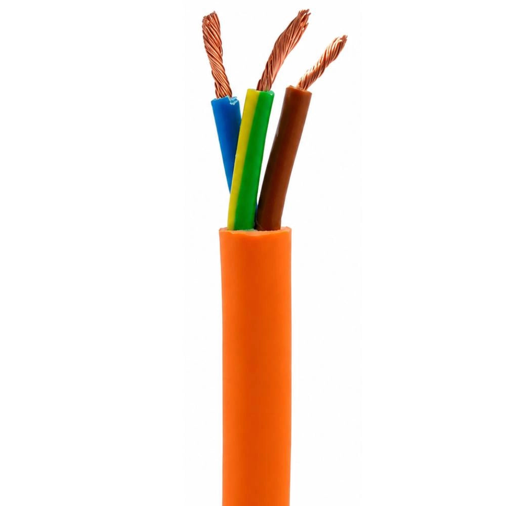 Cavo fror multipolare flessibile antifiamma arancio gommato per impianti *** lunghezza metri 25, sezione conduttore 3...