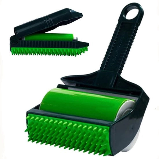 Pacchetto da 2 pezzi di rimozione peli doppia faccia, rimozione peli doppia faccia lavabile, rimozione peli per animali, nero