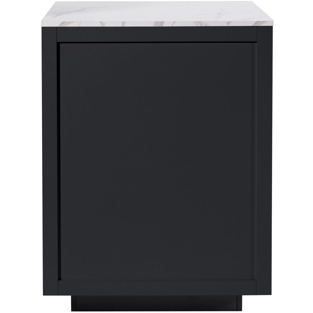 Tavolo Bar Allungabile con Cassetti e Vani ¨C MINIMAL ¨C Nero, 133-202x70x93.5cm, 2-6 Persone