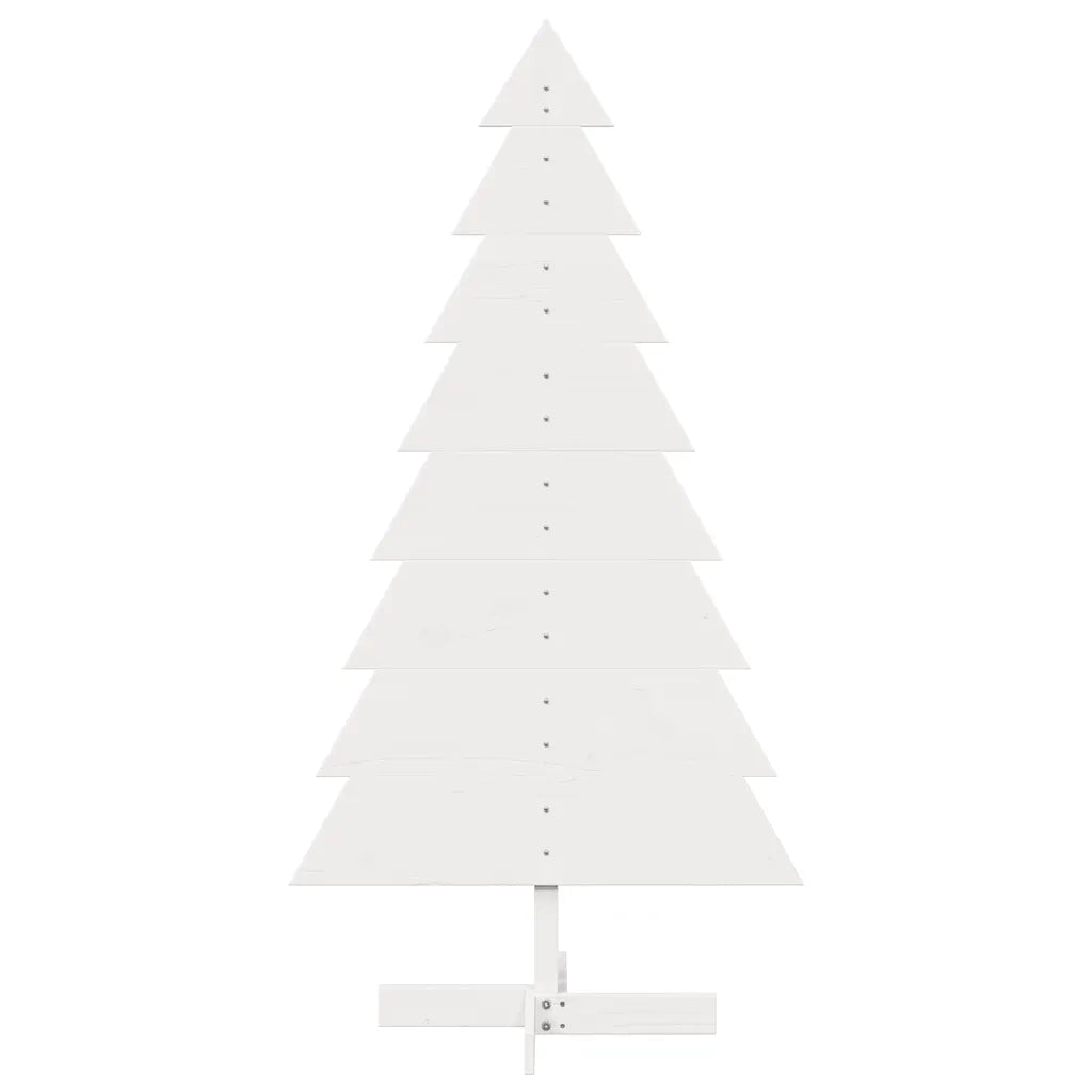Albero di Natale Decorativo Bianco 150 cm in Legno di Pino 858193