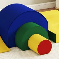 Set 5 Blocchi di Costruzioni Morbide per Bambini per Casa e Scuola, 181x39x29 cm, Multicolore