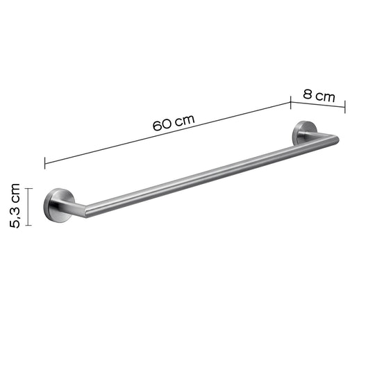 Portasalviette 60 cm da muro in acciaio inox AISI 304 Gedy 5021-60 serie PROJECT Satinato