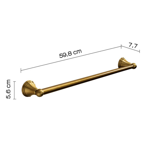 Portasalviette 60 cm da muro in acciaio inox e Cromall 7521-60 Gedy serie ROMANCE Bronzo