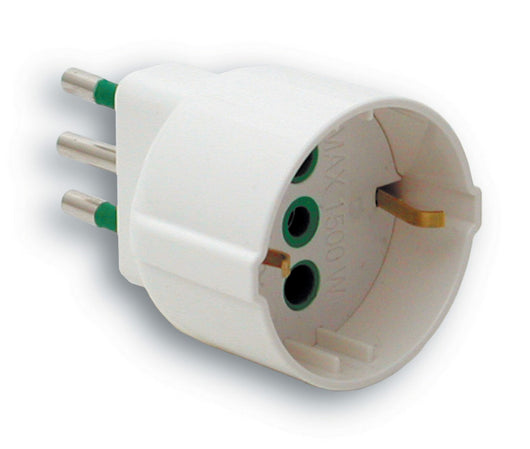 fme art. 87.120bl adattatore semplice da 10a 2 poli + terra a schuko cod:ferx.60