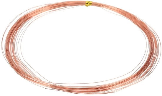 Cavo di rame massivo, 99,9%, puro rame, morbido, 16 m, 30 gauge (0,25 mm), per artigianato, gioielleria, giardinaggio, elettrocultura