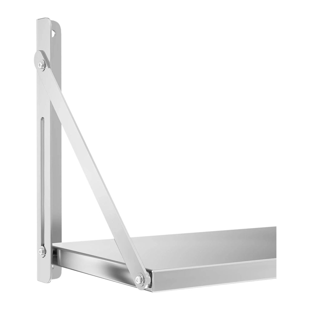 Ripiano professionale pieghevole da parete in acciaio inox 80 x 30 cm 40 kg 14_0001578