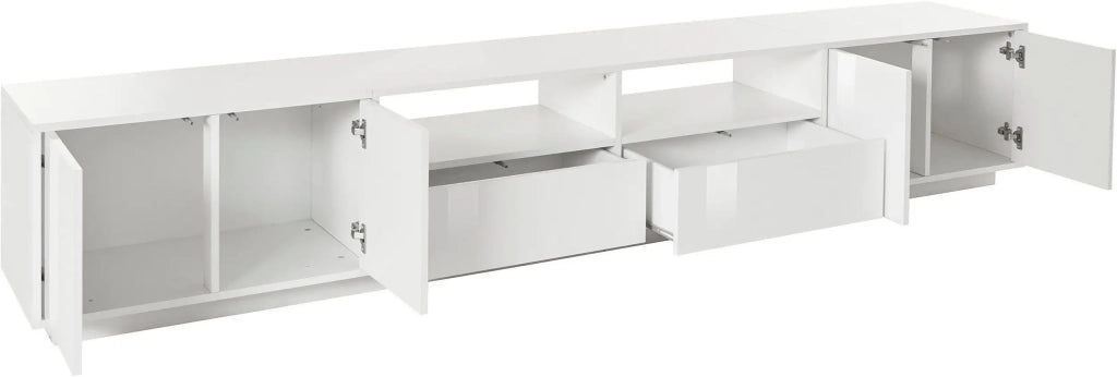 Mobile porta TV 260cm design moderno bianco soggiorno Breid