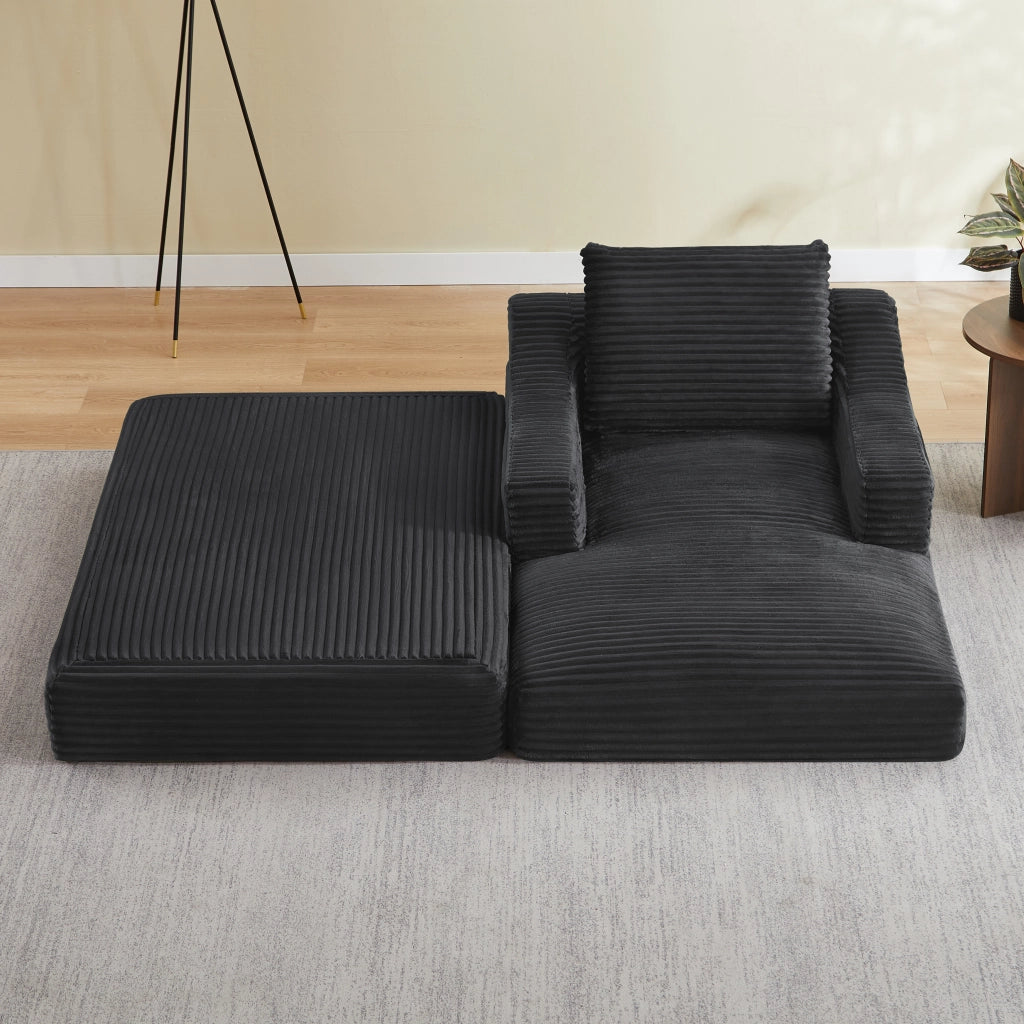 POLTRONA lounge chair 32x32x112 cm velluto a coste grigio scuro