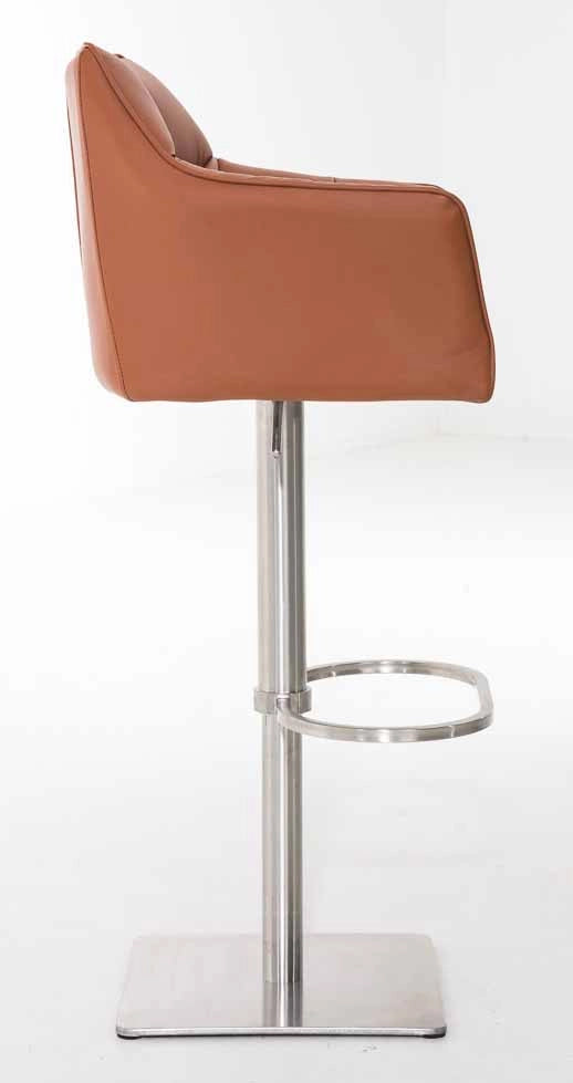 Set 2 sgabelli bar Damaso ecopelle acciaio inox 3