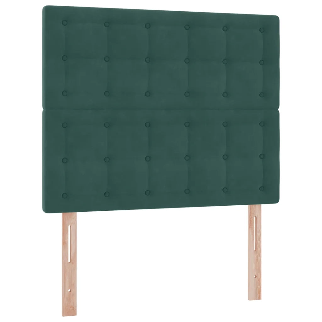 Letto con contenitore e LED Verde Scuro 120 x 200 cm Velluto 3372780