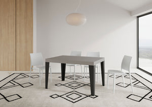 Tavolo Allungabile 120/380x90 cm Flame Cashmere Gambe Antracite