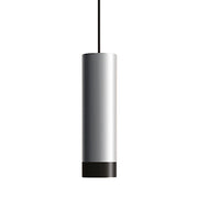 Tubotto Lampada a Sospensione LED 8W 3000K in Alluminio Anodizzato Nero e Argento, Design Modulare per Illuminazione d'Interni Elegante e Moderna