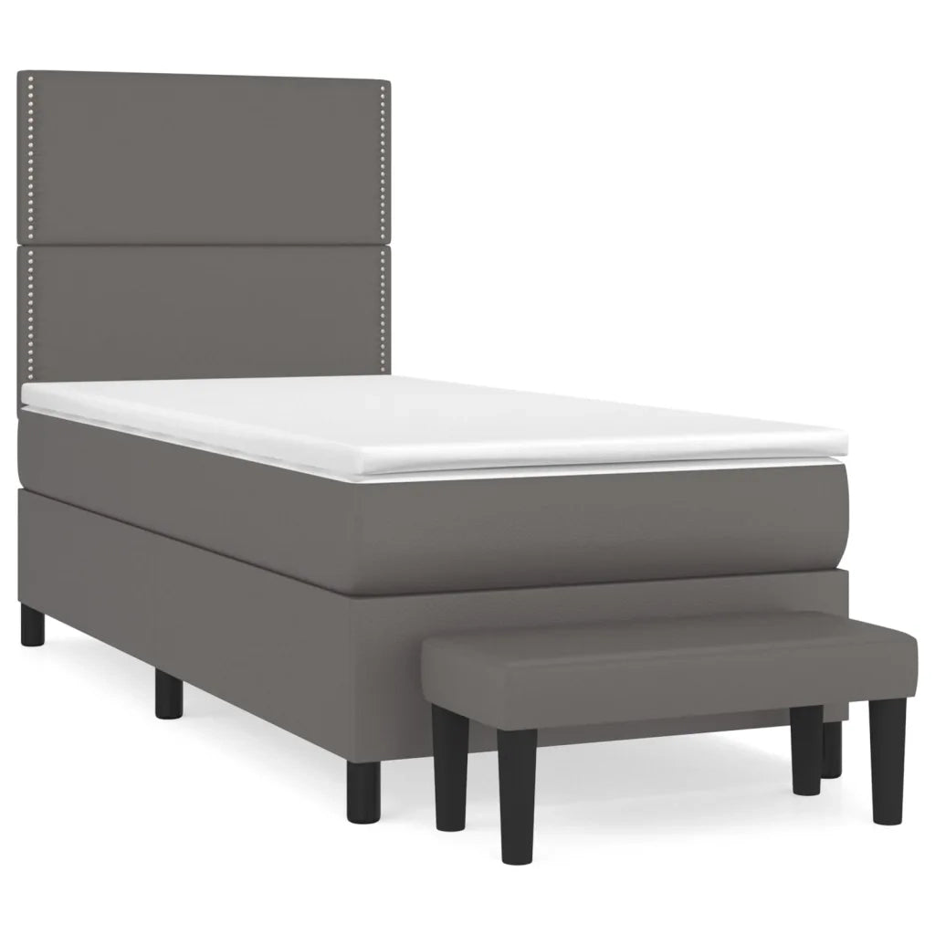 Giroletto a Molle con Materasso Grigio 100x200 cm in Similpellecod mxl 75245