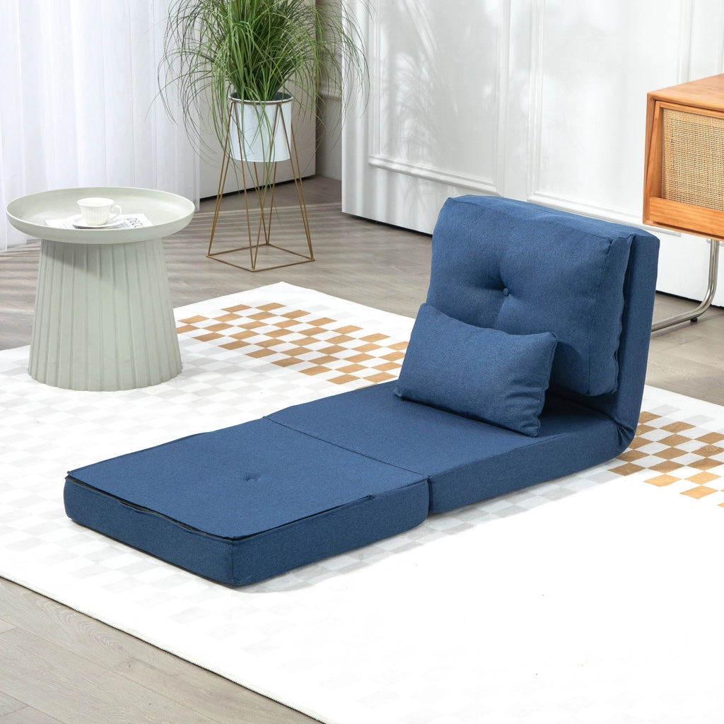 Poltrona letto regolabile ¨C zephmum ¨C blu scuro con cuscino