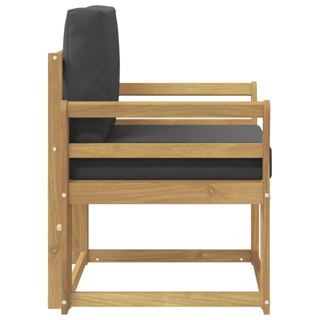 2 Pezzo Set di divani da esterno-Sofa da giardino Poliestere Bianco e Antracite 922771