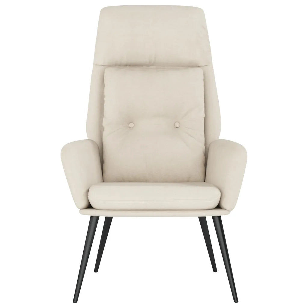 Poltrona Rilassante Crema in Similpelle Scamosciata 341284