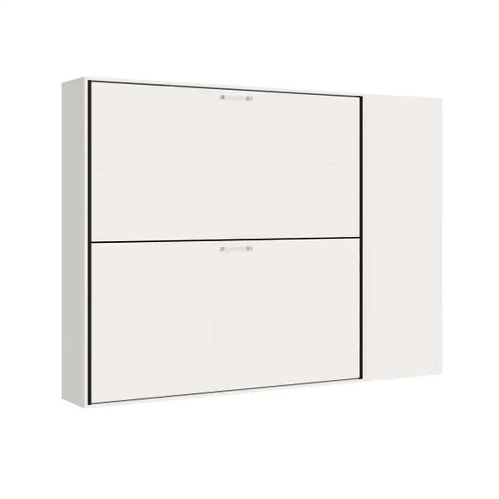 Letto singolo a scomparsa Kando comp.G con materasso bianco frassino