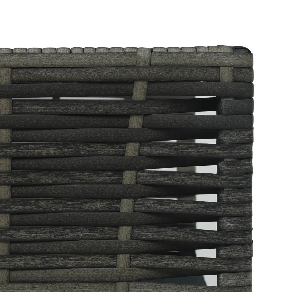 Set da Bistrot 3 pz | Set Salotto da Giardino con Cuscini in Polyrattan Grigio