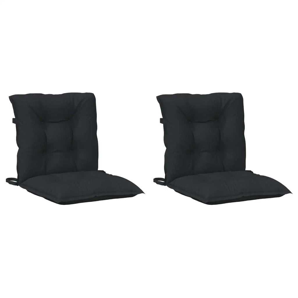 Set di Cuscini per Sedia Bassa 2 pcs Melange Nero