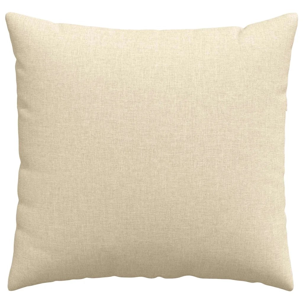 Cuscini da Divano 2 pz-Set di 2 Cuscini per Sofa Crema 50 x 50 cm Tessuto 447401