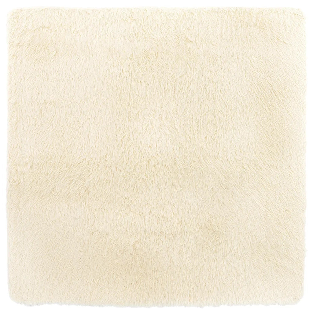 Tappeto Shaggy a Pelo Lungo NAVARRA Crema 160x160 cm poliestere 4102871