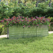 Letto Rialzato Giardino 240x40x77 cm in Acciaio Zincato Argento cod mxl 46437