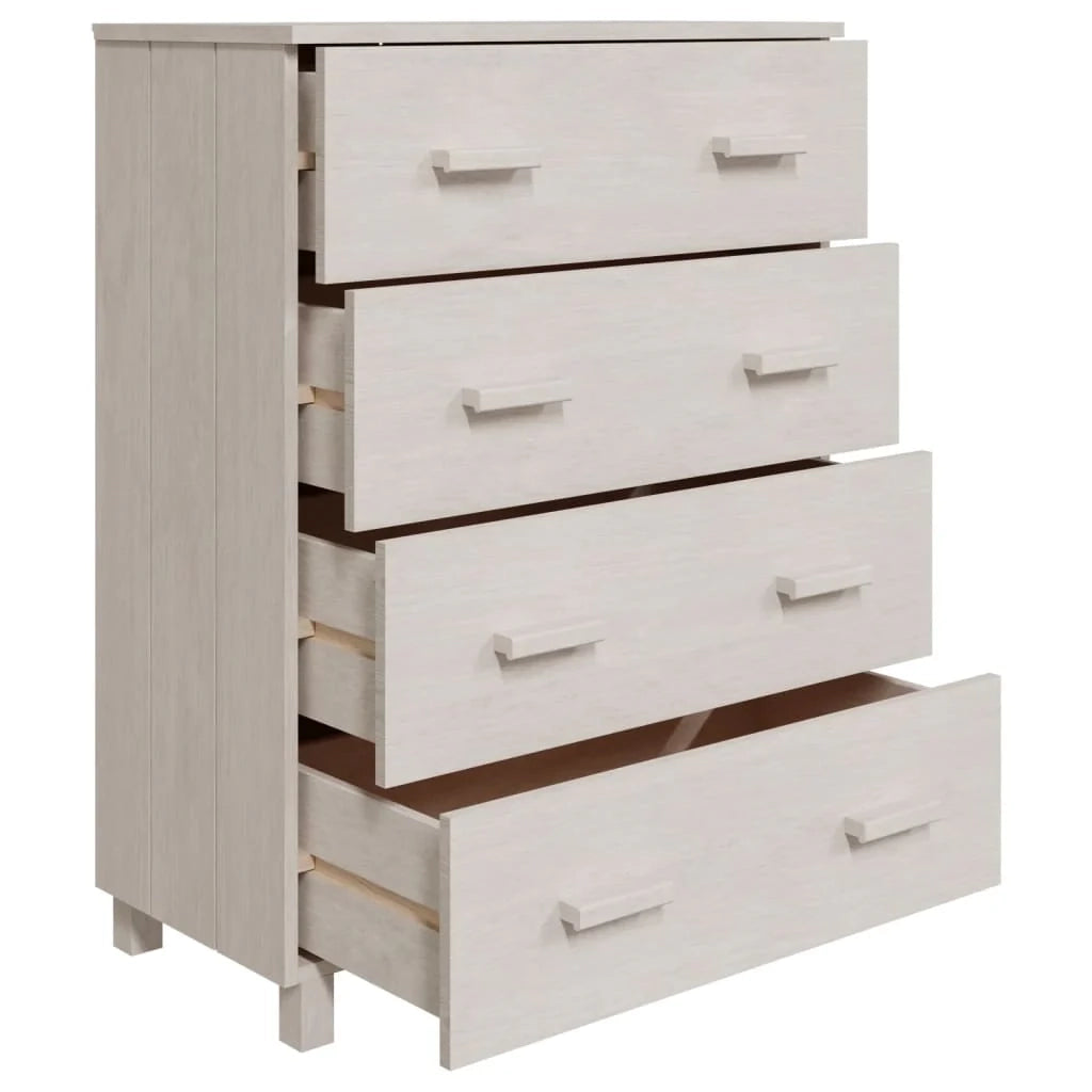 Buffet credenza cassettiera armadio mobile contenitore organizer per cucina soggiorno salotto 79 x 40 x 103,5 cm legno massello di pino bianco 02_0032130