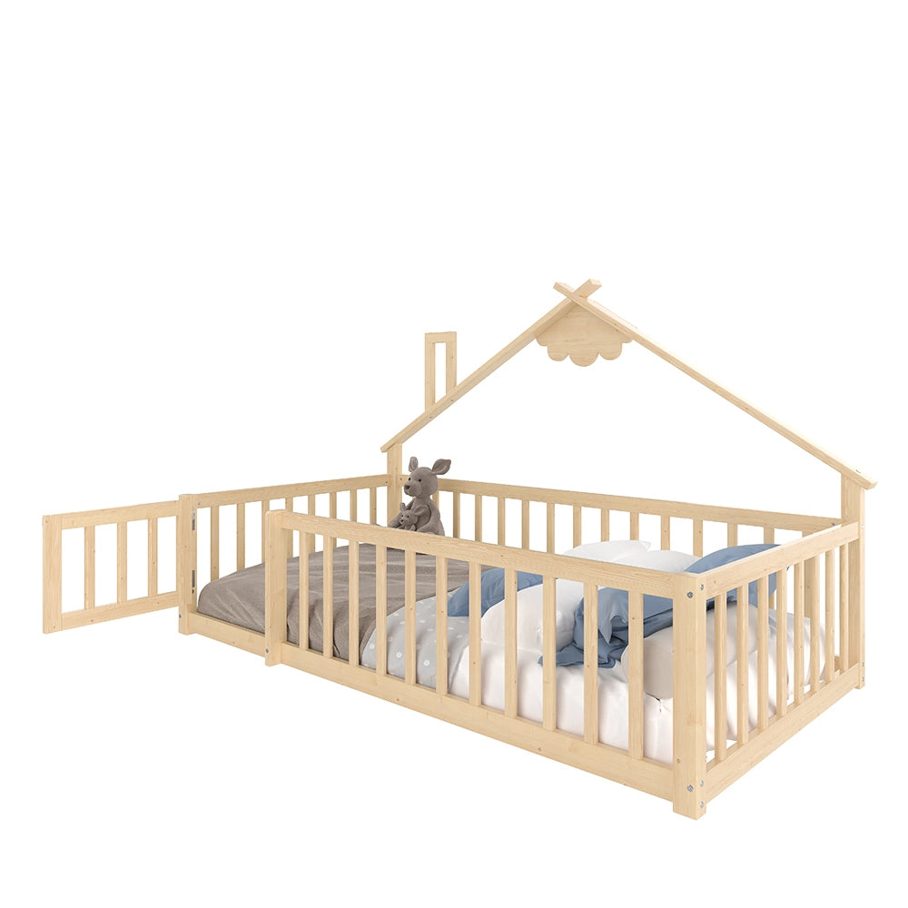 Letto bambino - Xylo - 90x190 cm pino naturale