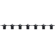 Trade Shop - Catena Luminosa Con 15 Portalampada E27 Luci Decorative Prolungabile Ip54 P01-s01-15 - Nero