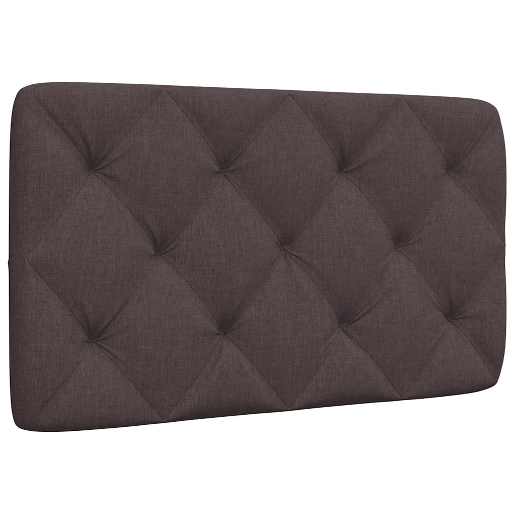 Coussin de tête de lit marron foncé 80 cm tissu