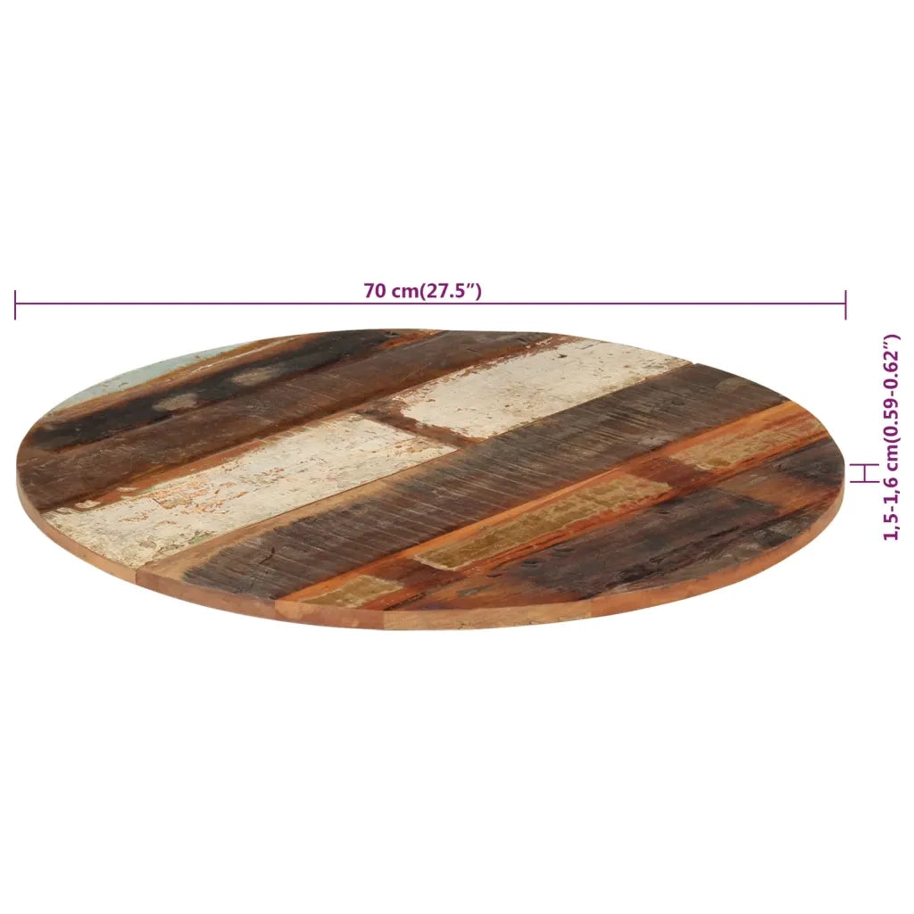 Piano Tavolo Rotondo 70 cm 15-16 mm in Legno di Recupero cod mxl 67400
