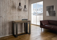 Consolle Allungabile 90-300x40x77 cm in Nobilitato Marrone