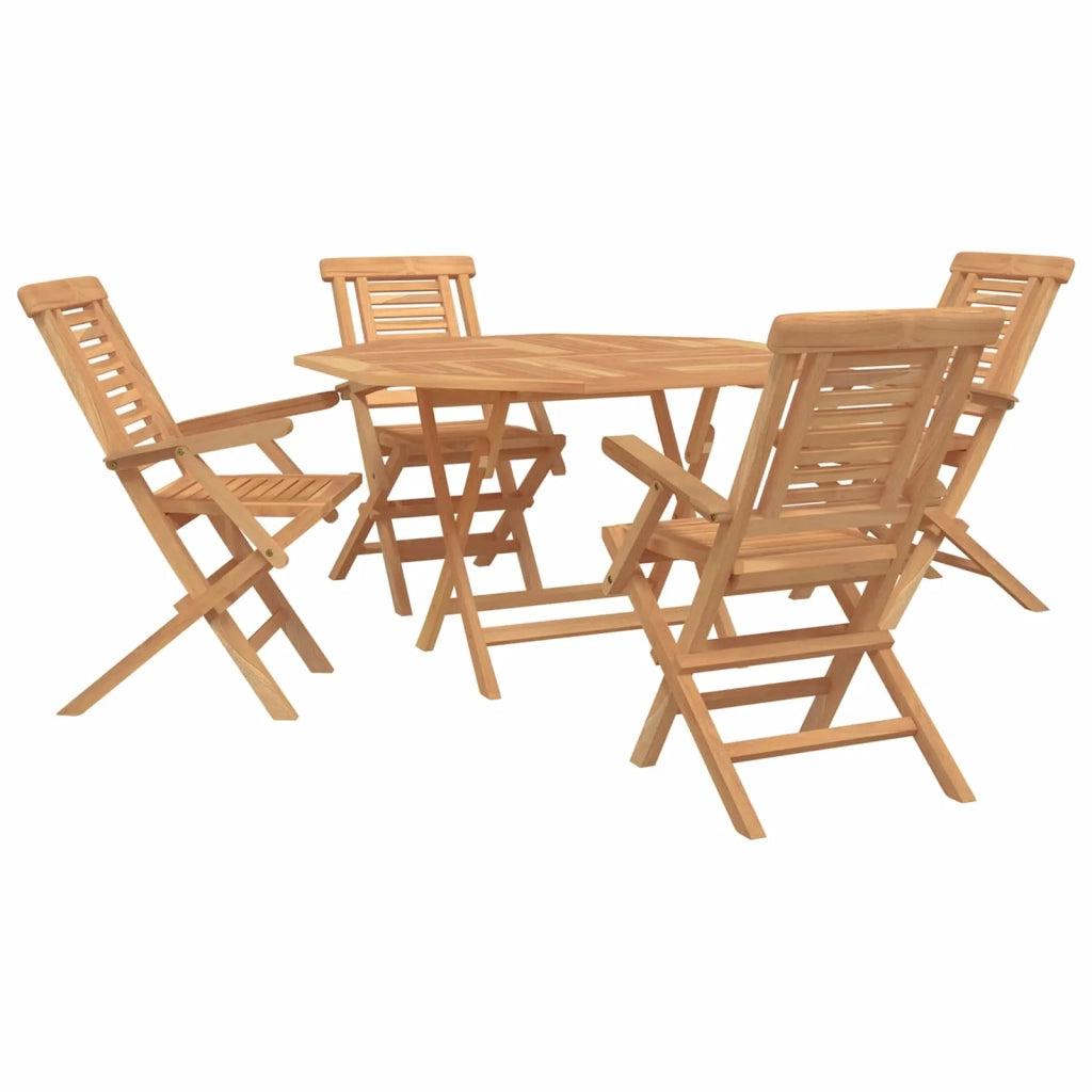 Set da Giardino 5 pz Marrone Legno di teak solido 3437360