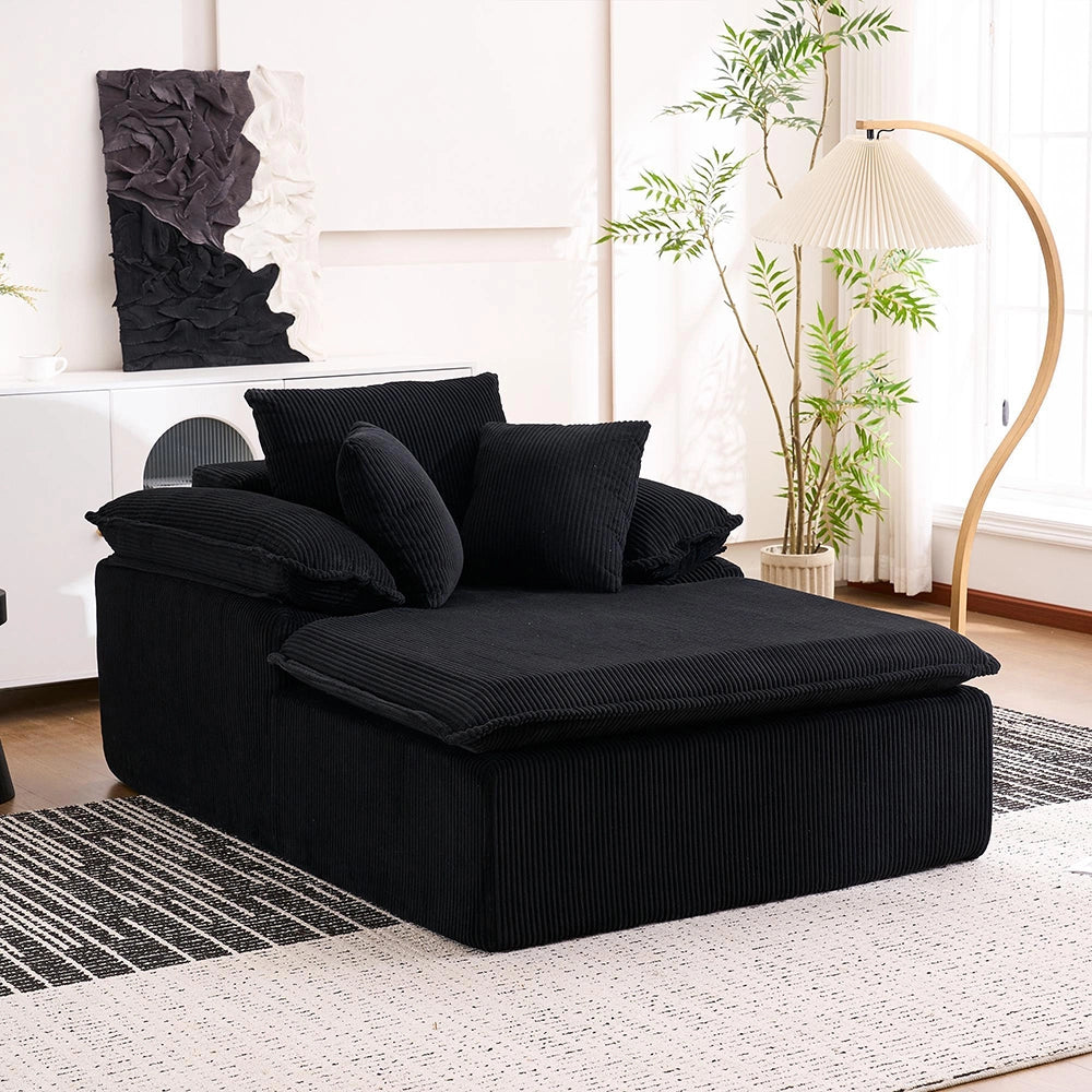 Canap¨¦ inclinabile per lettura - Xylo - 46 cm, design senza telaio, accoudoirs larghi