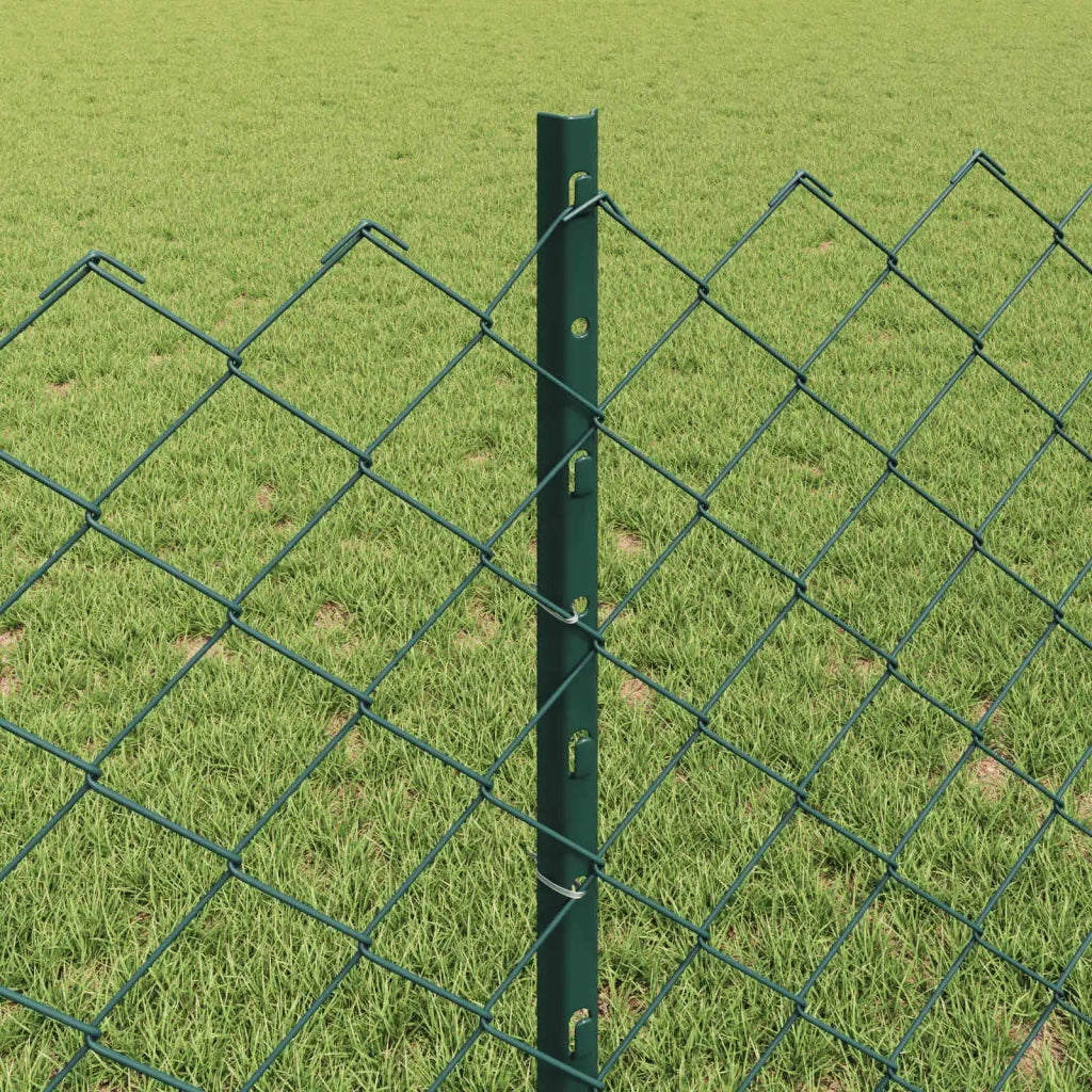 Recinzione a maglie con palo 10 x 0,8 m Verde Rete 3336239