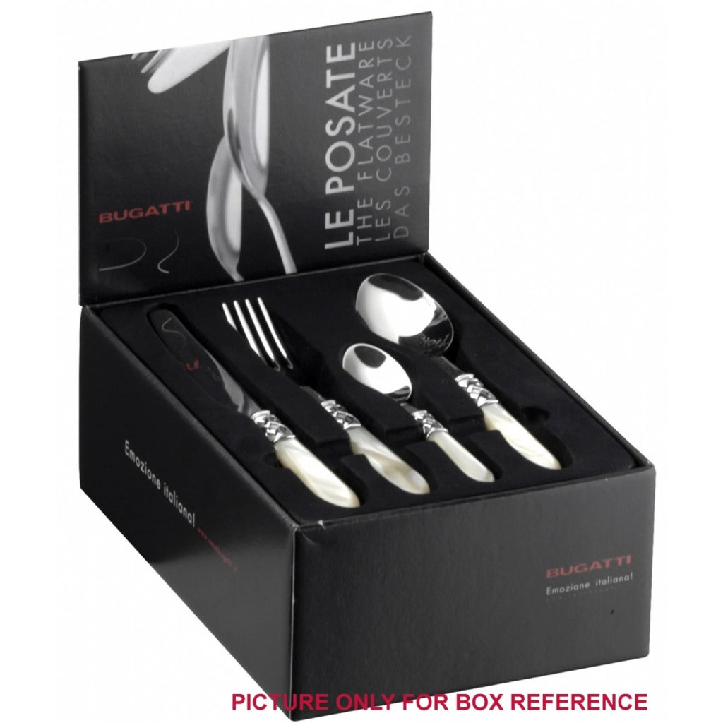 Casa Bugatti SECAM-C1550 Selene Set Posate, 24 Pezzi, Confezione Compatta