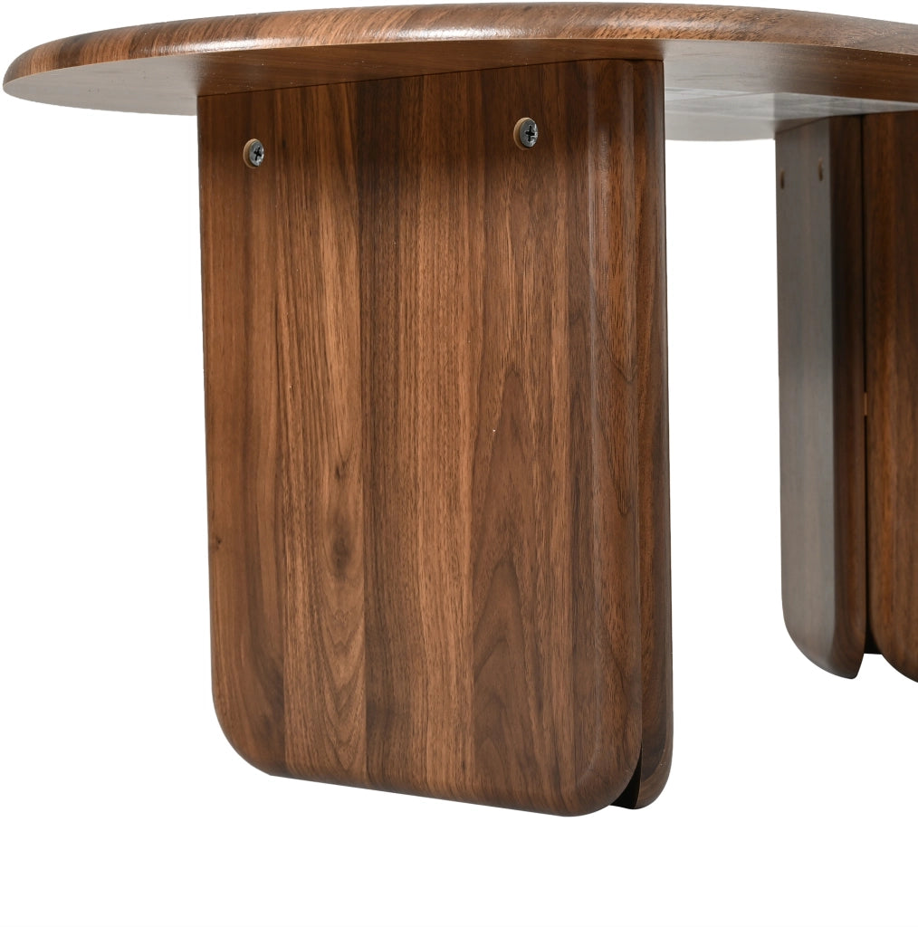 TAVOLINO da Salotto Ovale 99x50x40 cm MDF Effetto Noce
