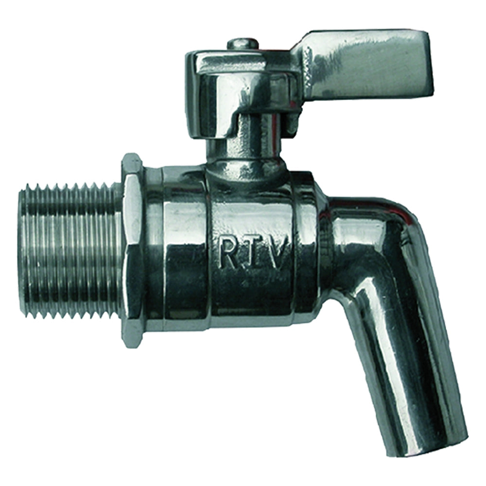 RUBINETTO A SFERA INOX CON LEVA 1/2  - BricoGo