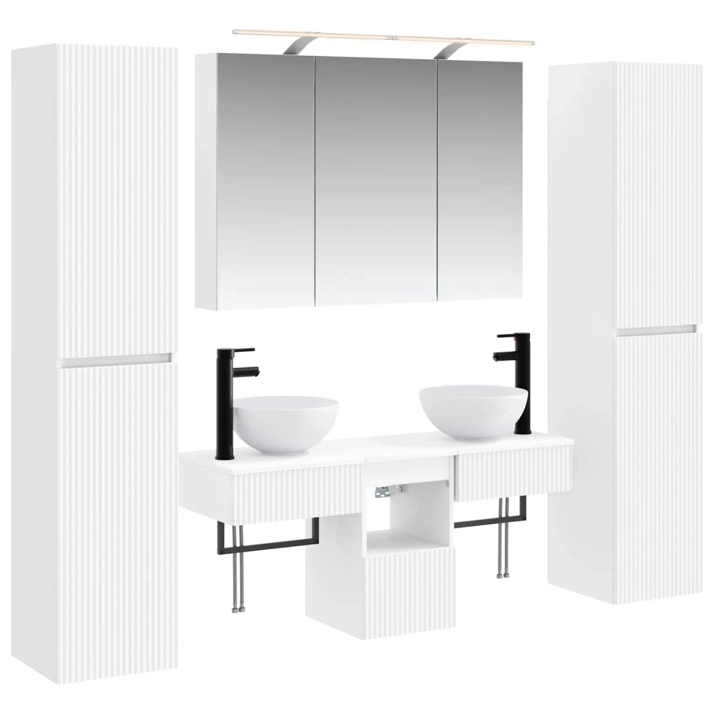 Set di mobili per il bagno 6 pcs Bianco 3407175