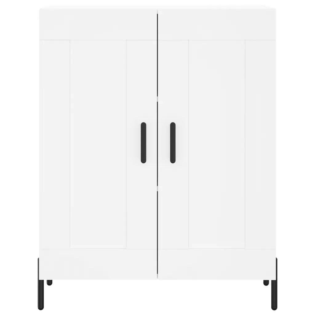 Credenza-Buffet-Armadio da cucina Bianca 69,5x34x180 cm in Legno Multistrato 668160