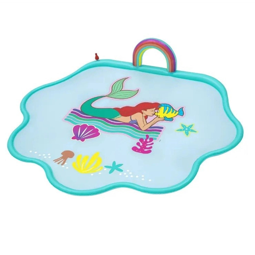 Trade Shop - Tappettino Spruzzi Acqua Sirenetta Splash Pad 163x145cm Per Bambini Estate 9101e -
