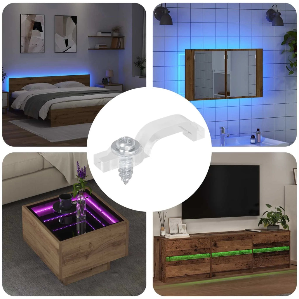 Clip per Striscia LED 12 pz Trasparente 23,8 x 7,3 x 4,3 mm CFW3641414