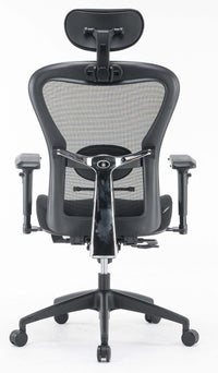 Sedia Poltrona Direzionale da Ufficio in Tessuto e Rete Pasadena Nera